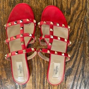 Valentino Rockstud Slide Sandal